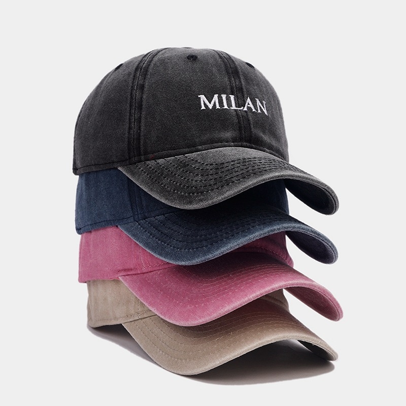 Dad Hat Cotton - หมวกเบสบอลผ้าฝ้ายวินเทจแบบปรับได้ 