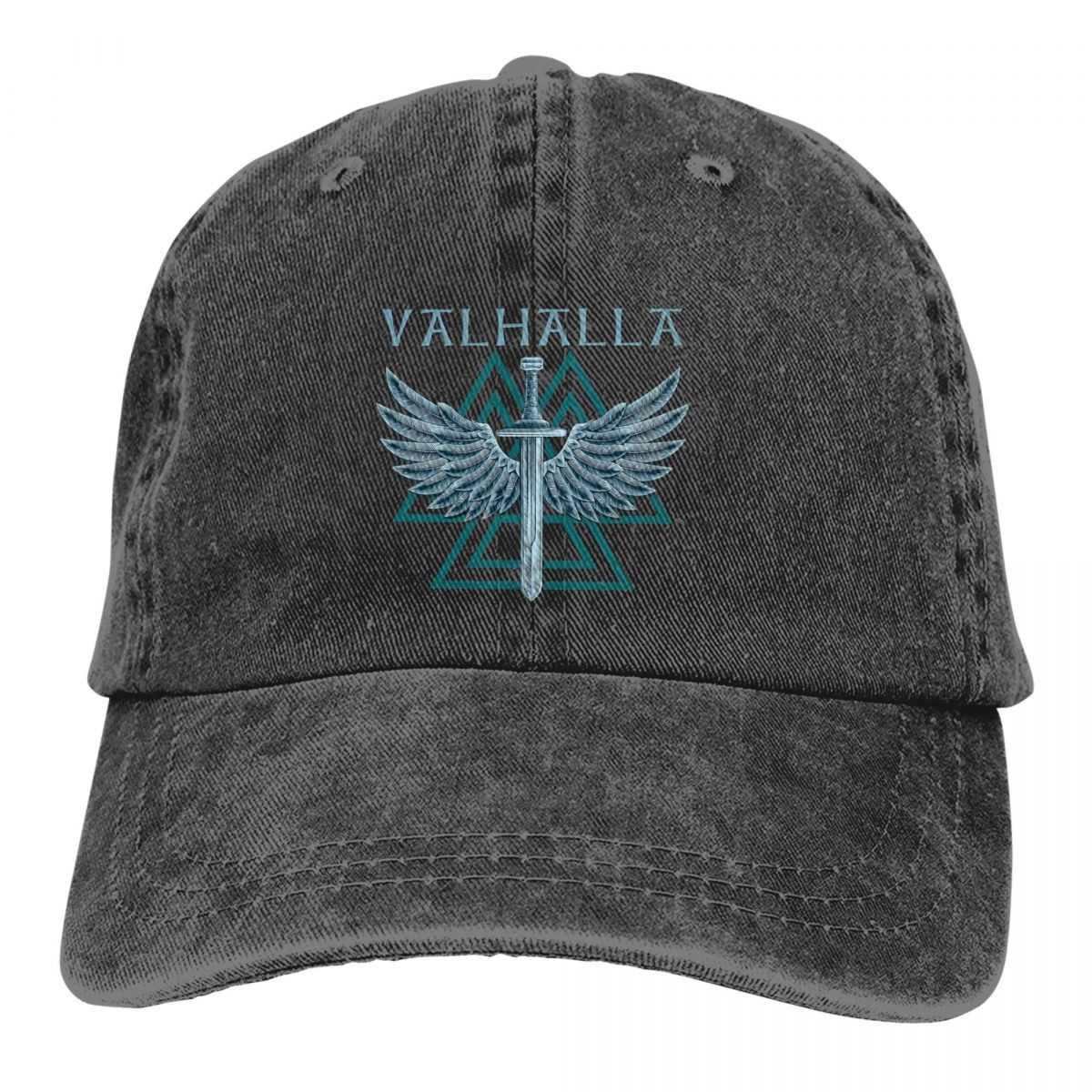 Golf Cap Dad - หมวกเบสบอลของผู้ชายล้างแล้วหมวกนอร์สตำนานวาลฮาลลาคลาสสิกหมวกแก๊ปสแน็ปแบ็กหมวกพ่อหมวกตีกอล์ฟไวกิ้ง