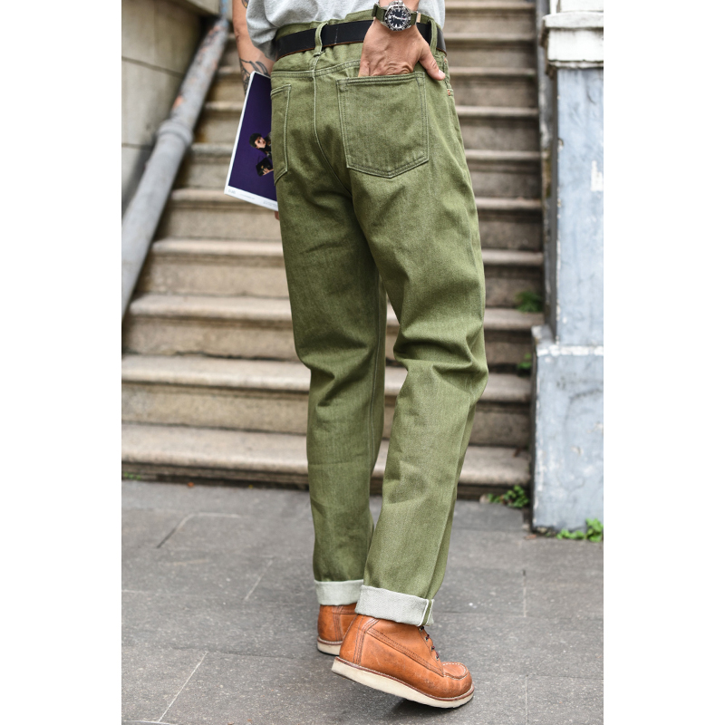 Levis Jeans 501 - กางเกงยีนส์ซอสซาน เม็น วัลคาไนเซชั่น สีเขียวมะกอก 107 เซลเวจ