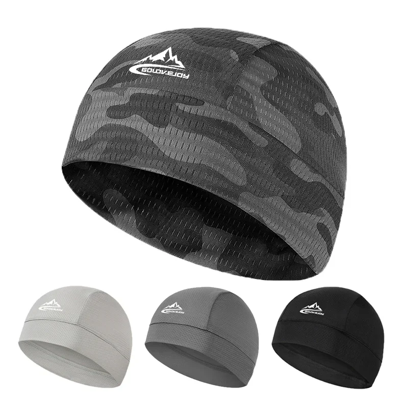 Skull Cap Helmet Liner - หมวกปั่นจักรยานฤดูร้อน ผ้าไหมน้ำแข็ง แห้งเร็ว ป้องกันรังสียูวี หมวกกีฬา หมวกคลุมศีรษะ