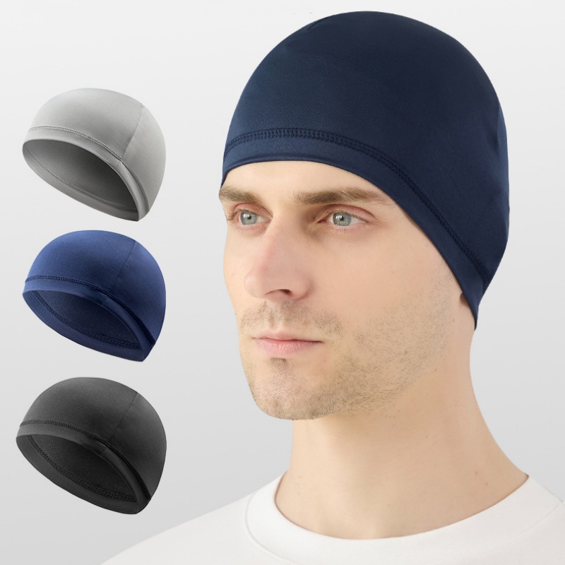 Skull Cap Helmet Liner - หมวกซับในหมวกกันน็อคสำหรับปั่นจักรยานและมอเตอร์ไซค์ แห้งเร็ว ระบายอากาศได้ดี หมวกสำหรับวิ่ง ออกกำลังกาย เดินป่า