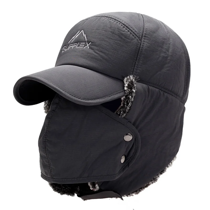 หมวกกันหนาวขนเฟอร์กันลมสำหรับผ - Trapper Hat Ear Flap บทวิจารณ์และราคา