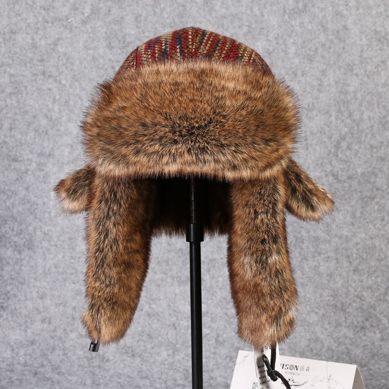 B-8433 Man BomberหมวกRexกระต่า - Trapper Hat Ear Flap บทวิจารณ์และราคา
